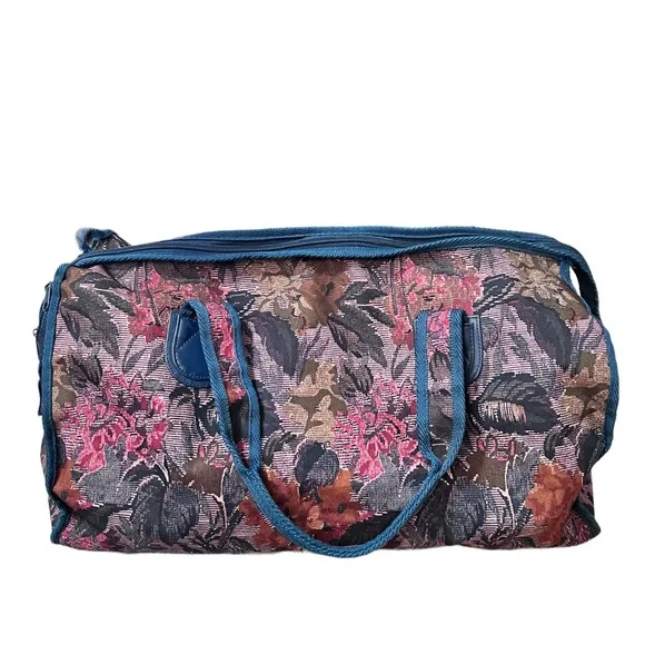 VINTAGE Tapestry Weekender Duffle Bag Riviera - Picture 4 of 7